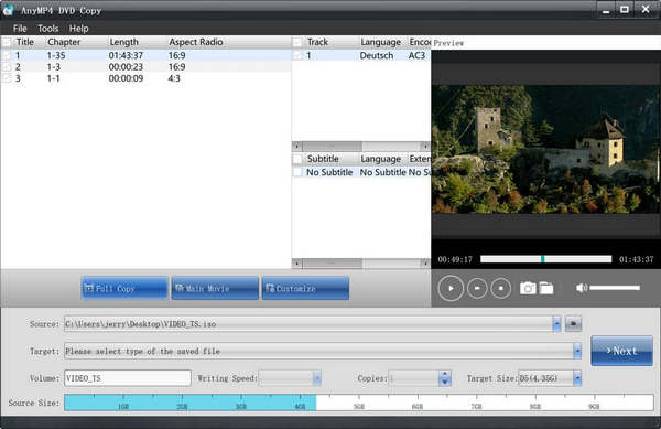 Click to view AnyMP4 DVD Copy 3.1.12 screenshot