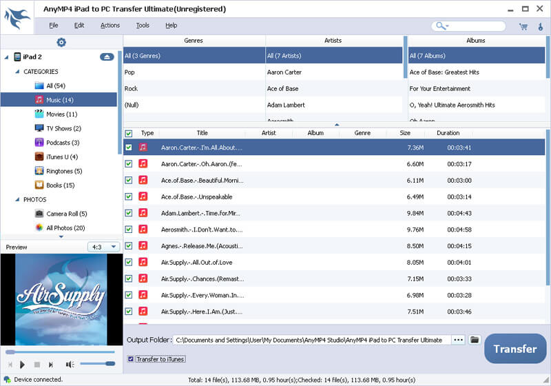 Click to view AnyMP4 iPad to PC Transfer Ultimate 6.0.20 screenshot