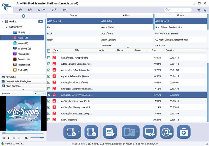 Click to view AnyMP4 iPad Transfer Platinum 6.1.20 screenshot