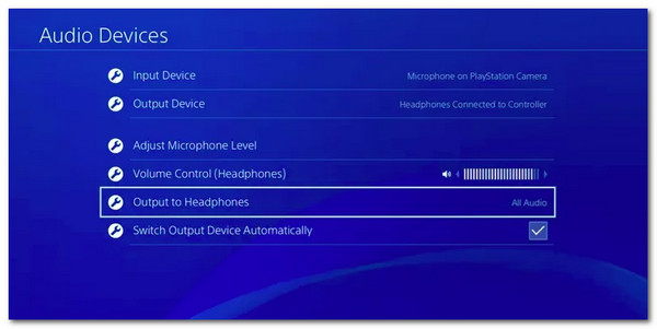 PS4 Outpu to Headphones