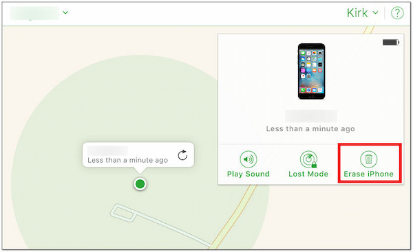 Restore iPhone from Find My iPhone