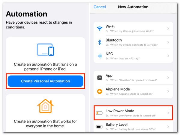 iOS Automation Low Power Mode