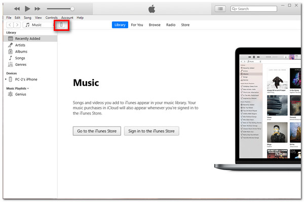 iTunes Select iPhone