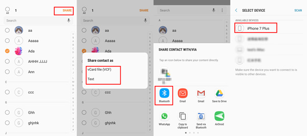 Send Contacts From Android Bluetooth