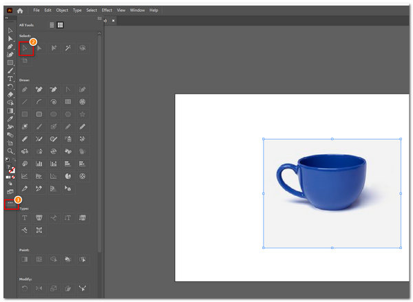 Adobe Illustrator Enlarge Image Selection Tool