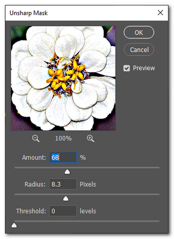 Adobe Photoshop Adjust Unsharp Mask