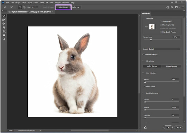 Make Background Transparent in Photoshop Selection