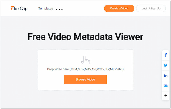 FlexClip Video Audio Metedata Viewer