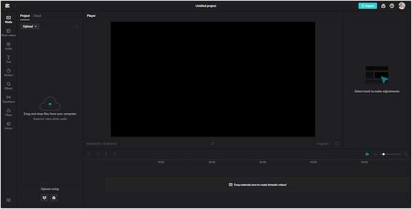 CapCut Online Video Editor Interface