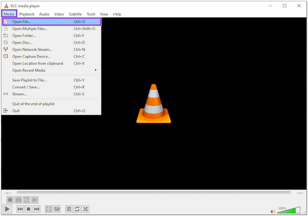 VLC Media Player Slow-mo Video Open