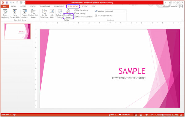 Voice Over on PowerPoint Slideshow