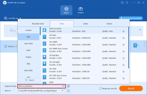 Select Bdmv Output Format