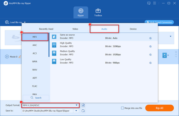 Select Mp3 Output Format