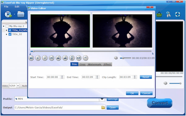 Easefab Blu Ray Ripper Editing Feature