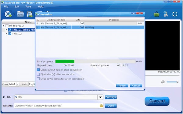 Easefab Blu Ray Ripper Performance Speed