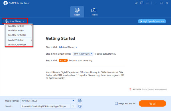 Anymp4 Blu Ray Ripper Load Blu-ray