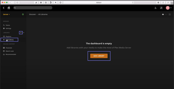 Plex Media Server Add Library