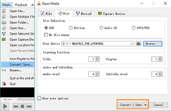 can vlc media player decrypt dvds