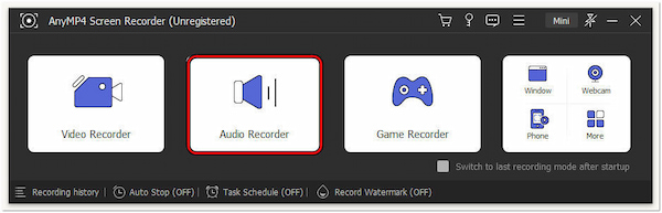 Select Audio Recorder