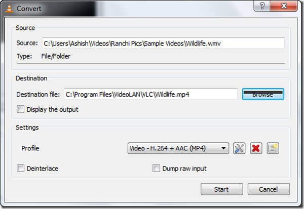 how to play wrf files in vlc