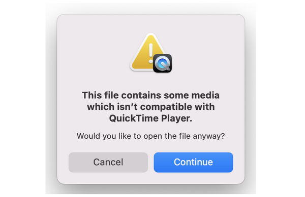 Quicktime File Incompatible