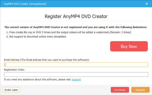 anymp4 dvd creator registration code
