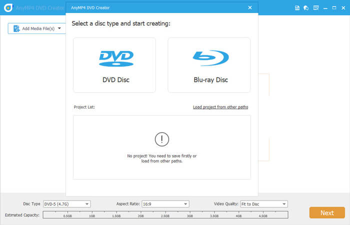 AnyMP4 DVD Creator 7.2.96 download the last version for ios