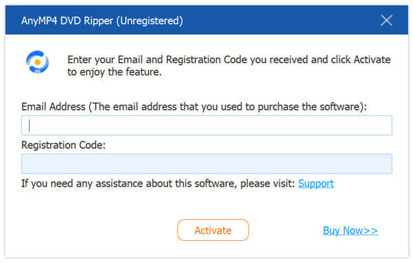 anymp4 dvd ripper registration code