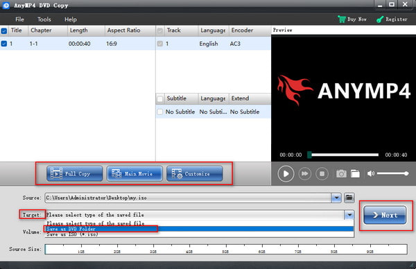 Anymp4 Dvd Copy Choose Output Format