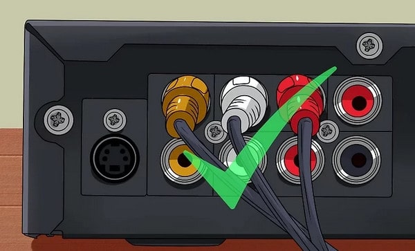 Plug Av Cable To Correct Terminals