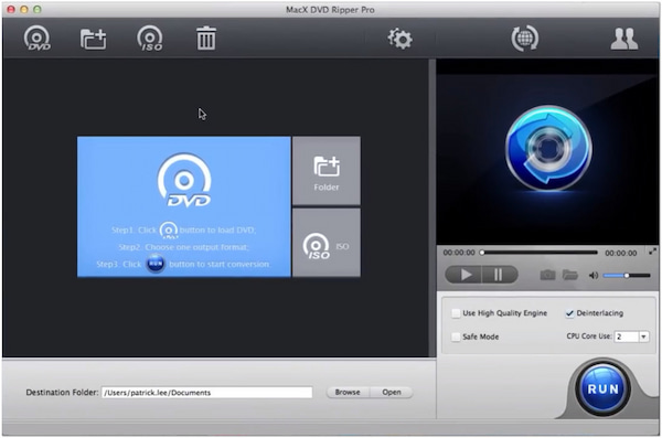 MacX DVD Ripper Pro Interface