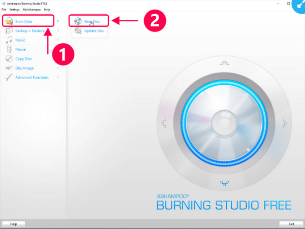 Ashampoo Burning Studio Choose Burn Data