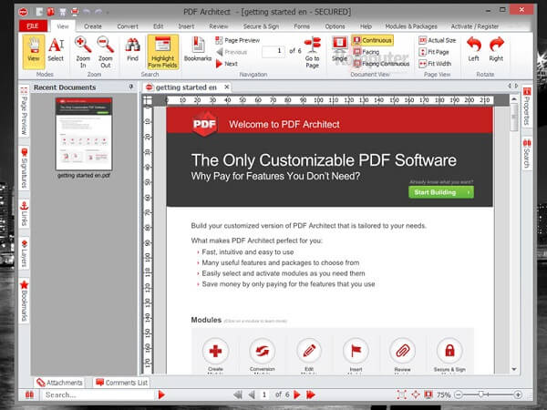 free instals PDF Architect Pro 9.0.45.21322