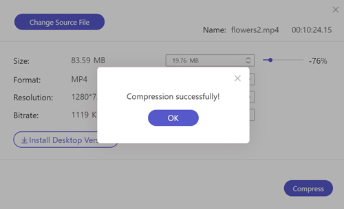 compress video file for free online