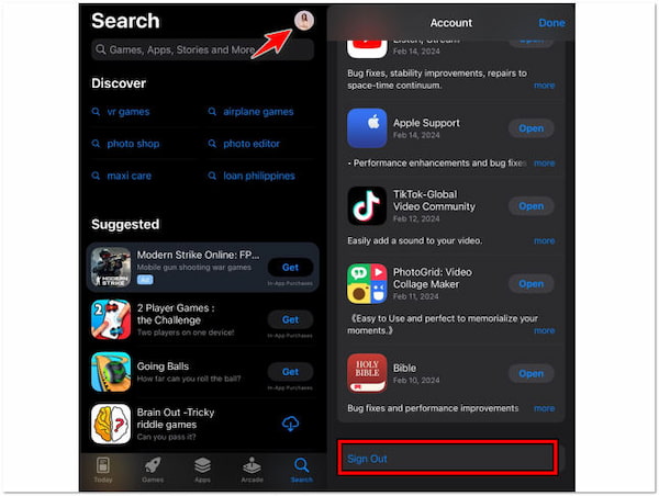 Change Apple ID in App Store