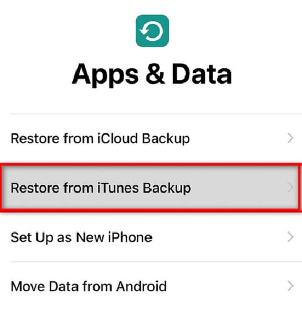 backup iphone from itunes