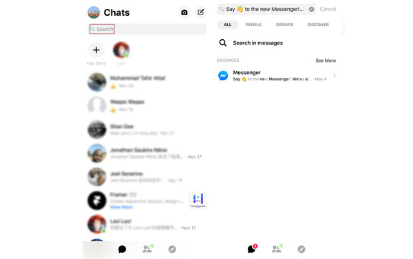 How to find deleted messages from messenger on iphone