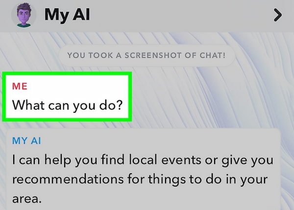 Snapchat MY AI Convo