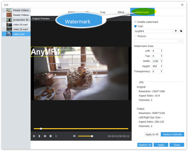 make video converter remove watermark