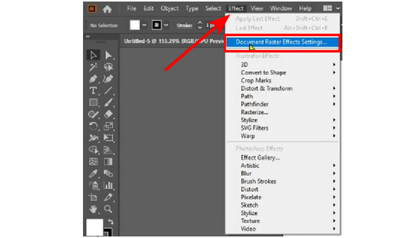 illustrator Effect Document Raster Effect Settings