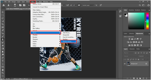 Photoshop Filter Noise Reduce