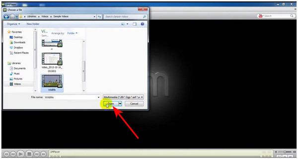 Umplayer Open File