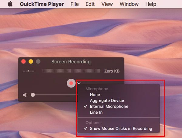 quicktime screen recording with internal sound