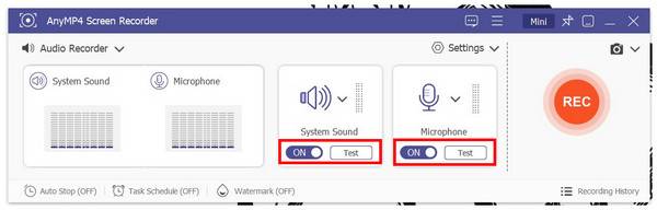 Anymp4 Screen Recorder System Microphone