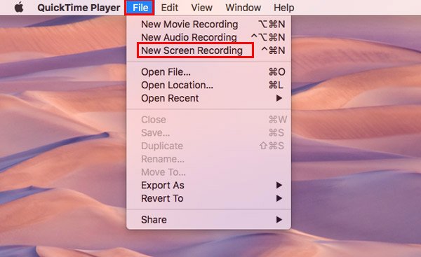 quicktime player mac screen recording sound
