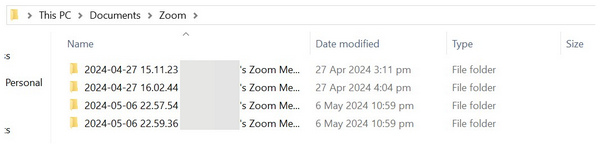 Zoom Local Recordings Zoom Folder