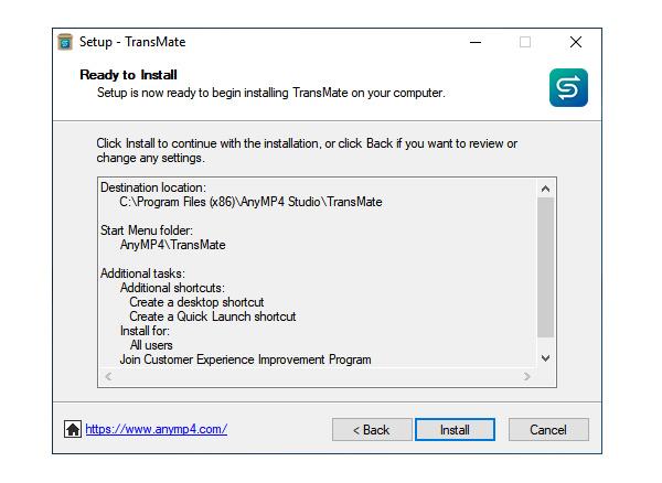 AnyMP4 TransMate 1.3.8 download the last version for windows