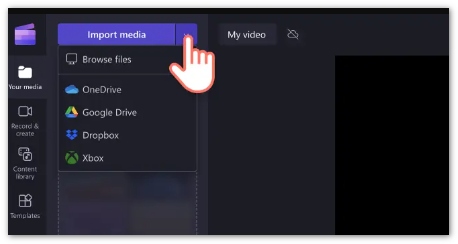 Import Video In ClipChamp