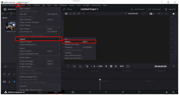 Davinci Resolve Import File