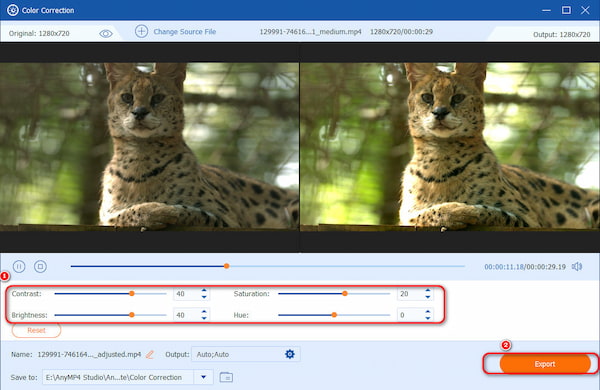 Anymp4 Video Converter Ultimate Adjust Color